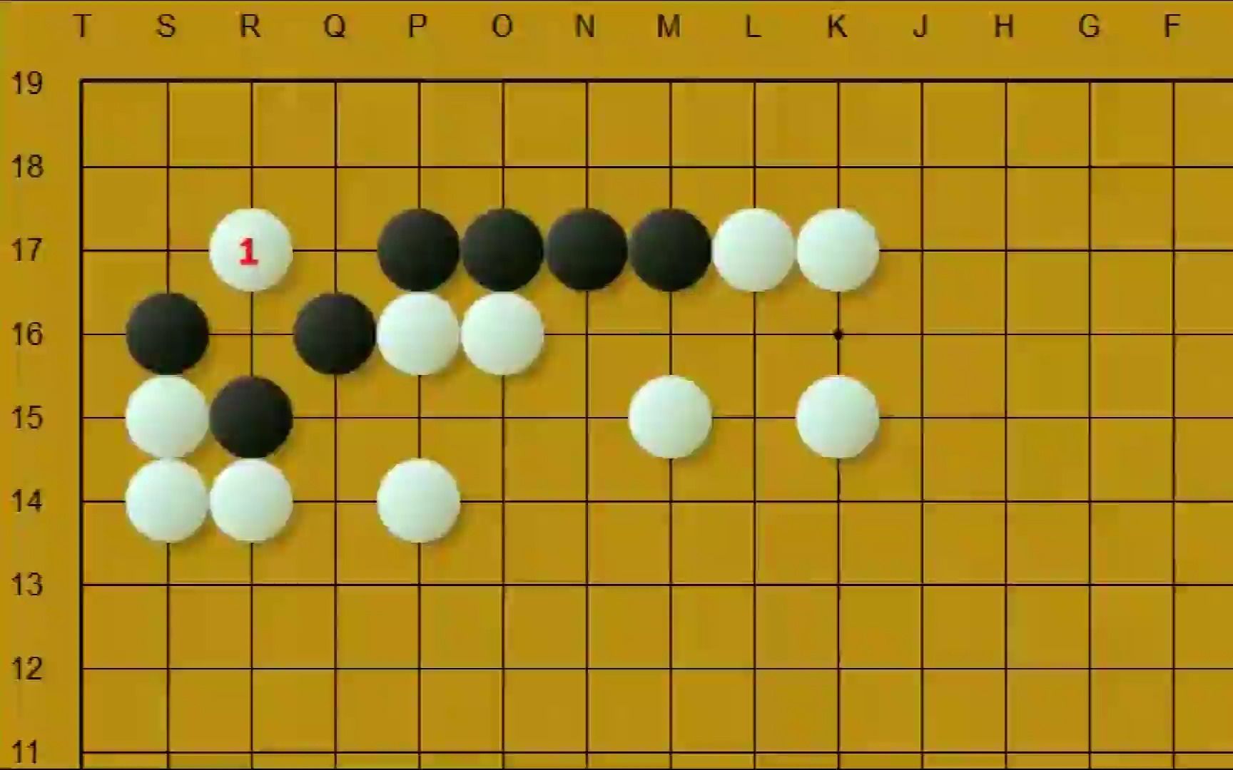 [图]《官子谱》实用手筋：白1犀利一点，黑棋如何吃掉白棋？2段难度！