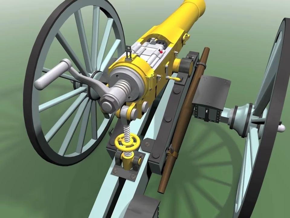 1867年型蒙蒂格尼机枪运动仿真