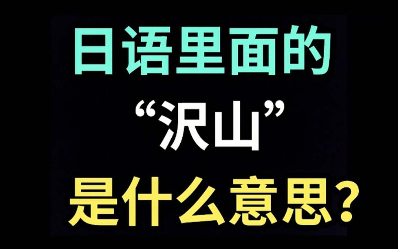 日语里的“沢山”是什么意思?【每天一个生草日语】哔哩哔哩bilibili