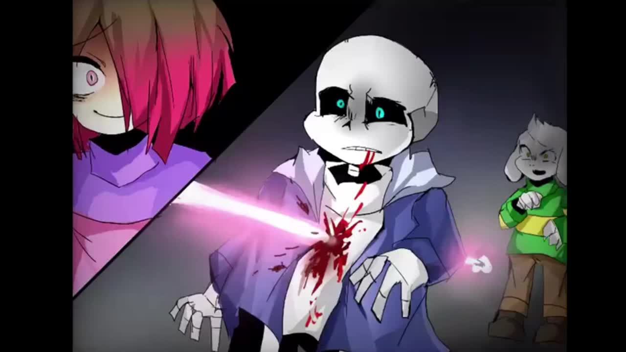 銆愰熺粯/鎸囩粯銆戙恠peedpaint銆 glitchtale sans death