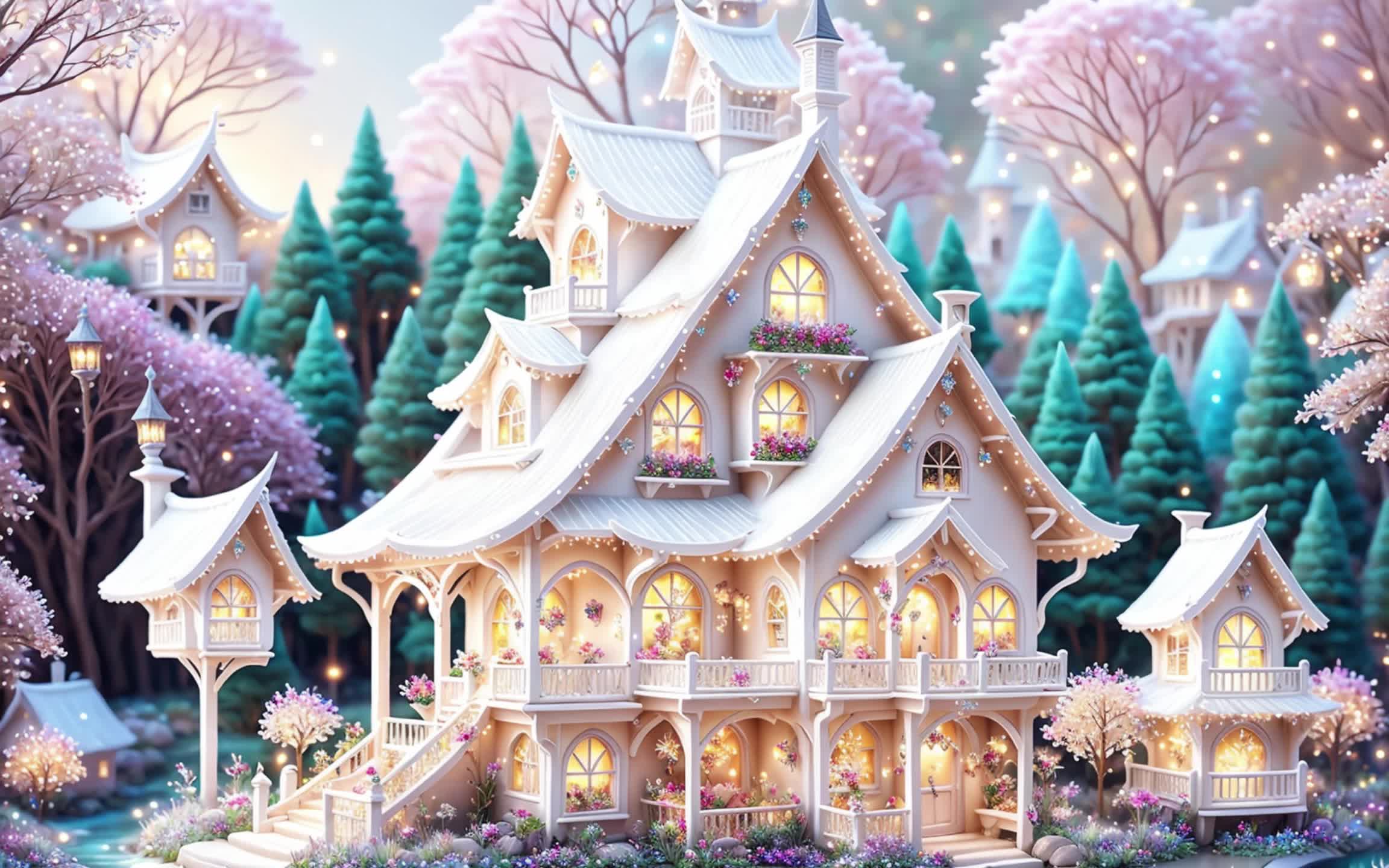 (ai绘画)童话小屋-每日一练