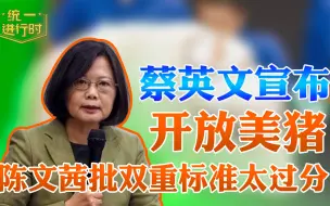 Download Video: 蔡英文宣布台湾开放美猪 陈文茜批双重标准太过分