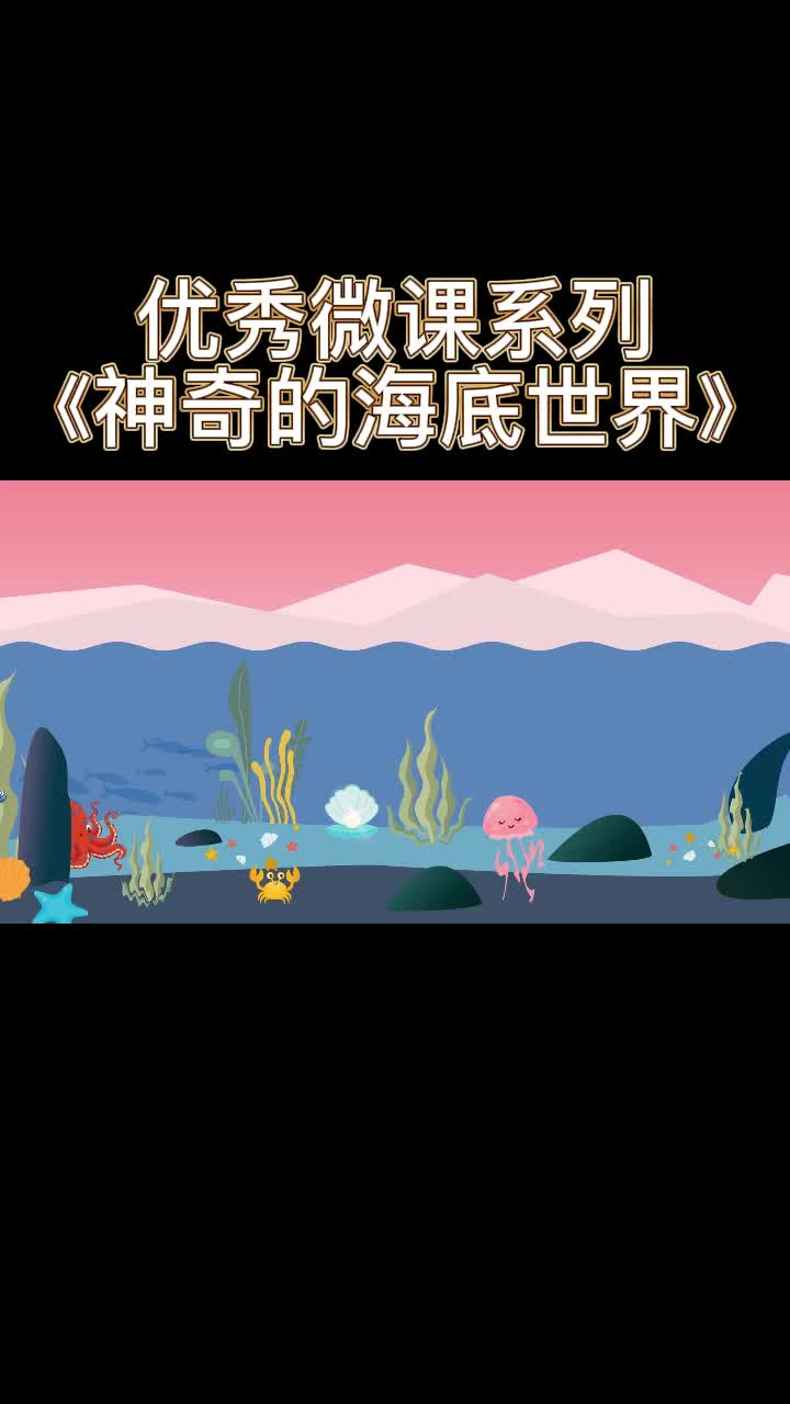 优秀微课系列《神奇的海底世界》哔哩哔哩bilibili