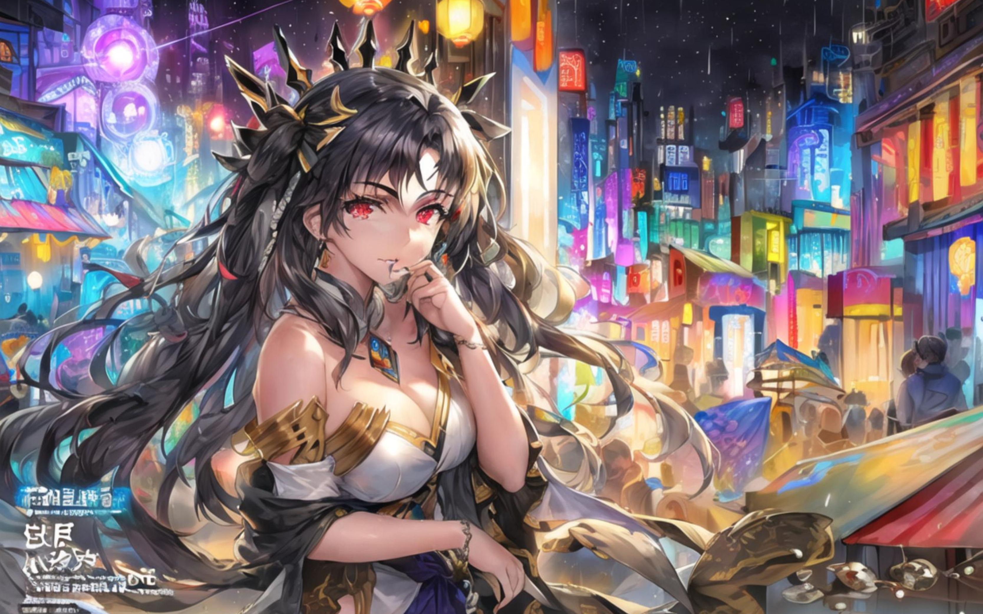 【fgo/ai绘画】 弓凛和雨中街道