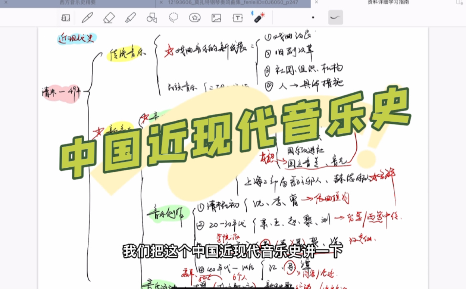 [图]催跟的中国近现代音乐史终于来了！【考点和框架梳理】