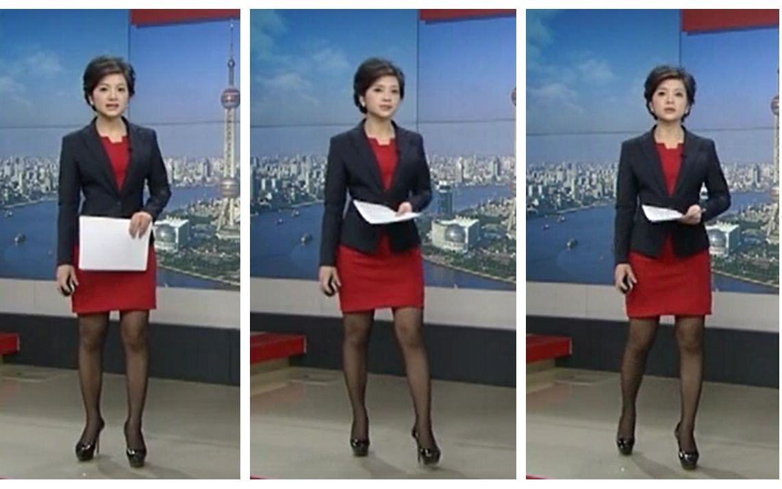 东方卫视美女主播雷小雪黑丝美腿主持节目