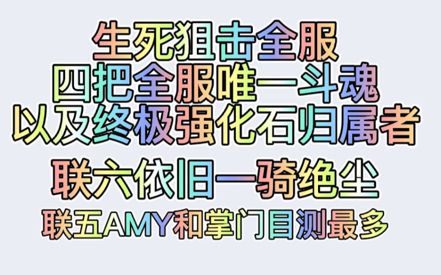 生死狙击:全网首发最全终极强化石以及四把全服唯一斗魂归属者网络游戏热门视频