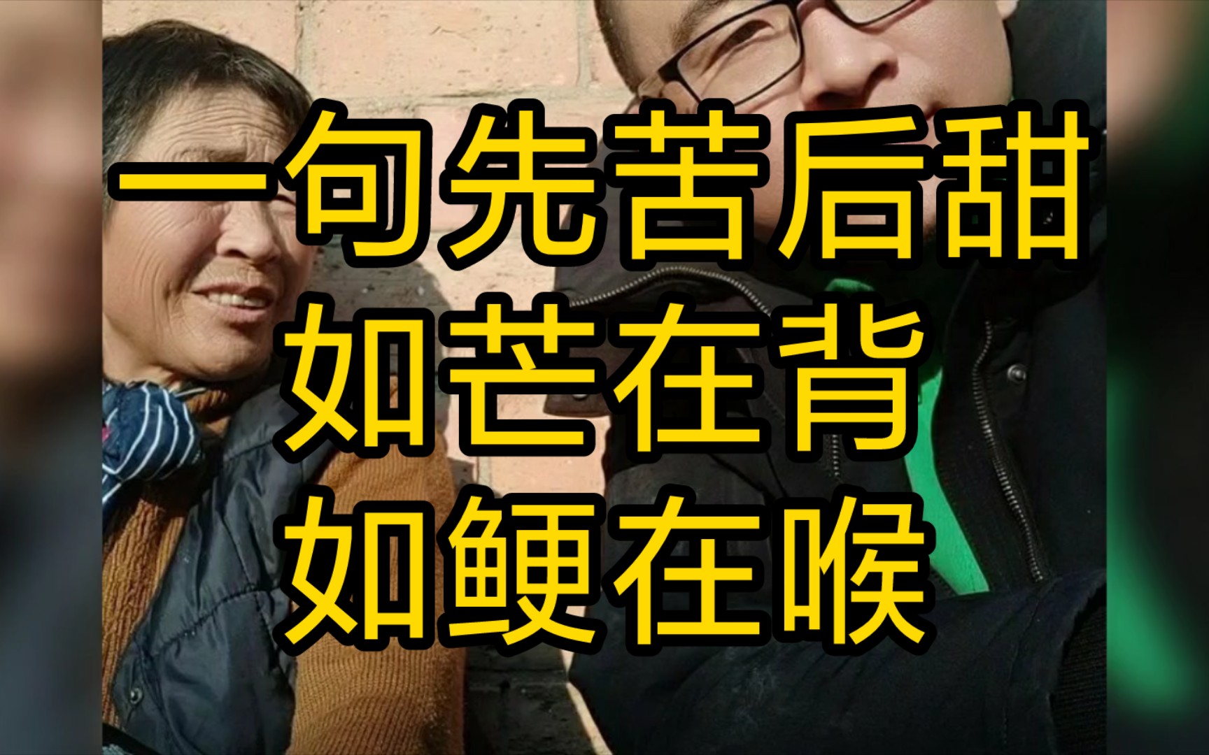 一句先苦后甜,如芒在背,如鲠在喉.