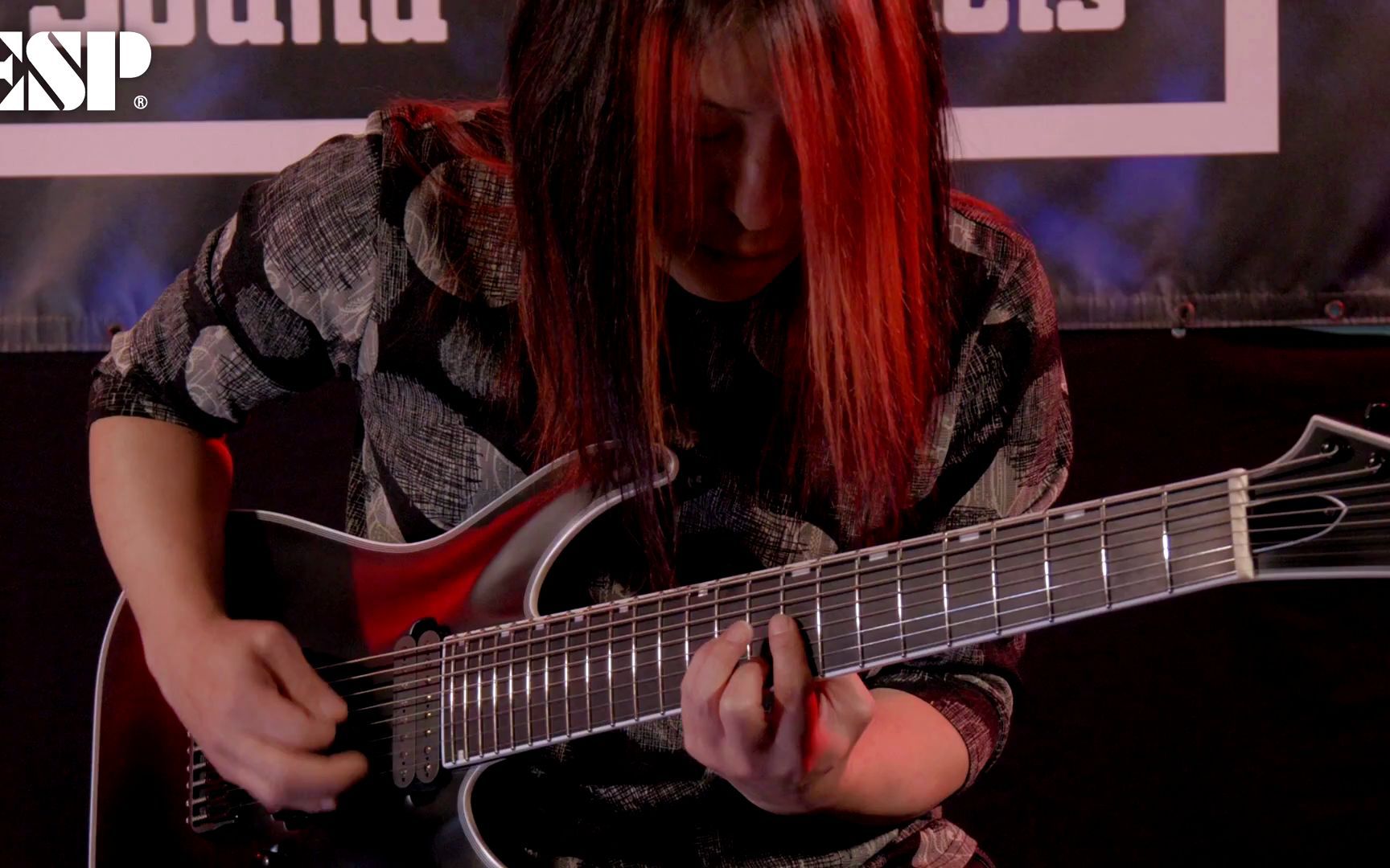 babymetal吉他手isao演示espedwardsehorizon8fx八弦电吉他
