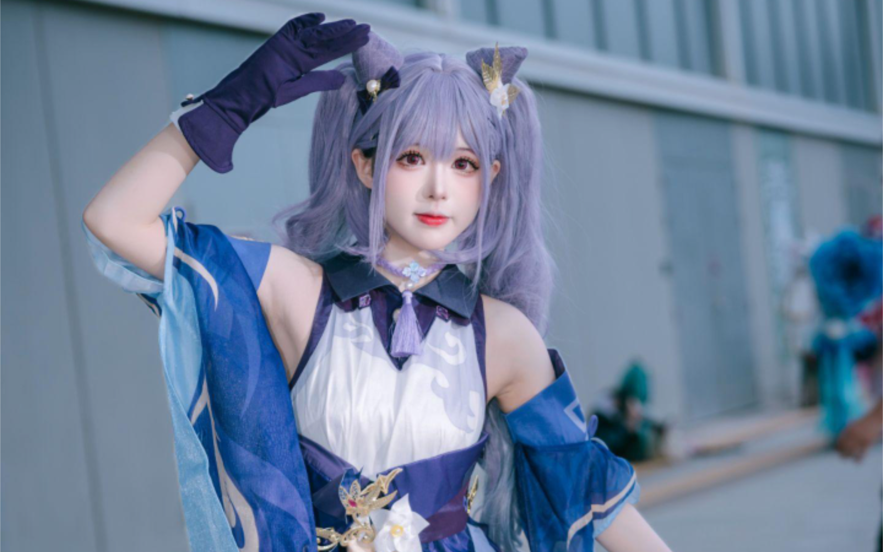 【失眠熊】刻晴cos,直播的画面好糊,还是高清相机更美