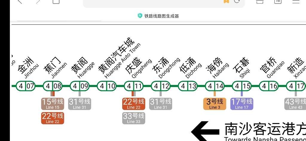 广州地铁4号线远期线路图哔哩哔哩bilibili