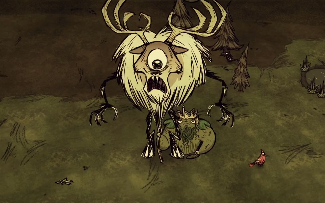 饥荒联机独眼巨鹿大战40个鱼人王