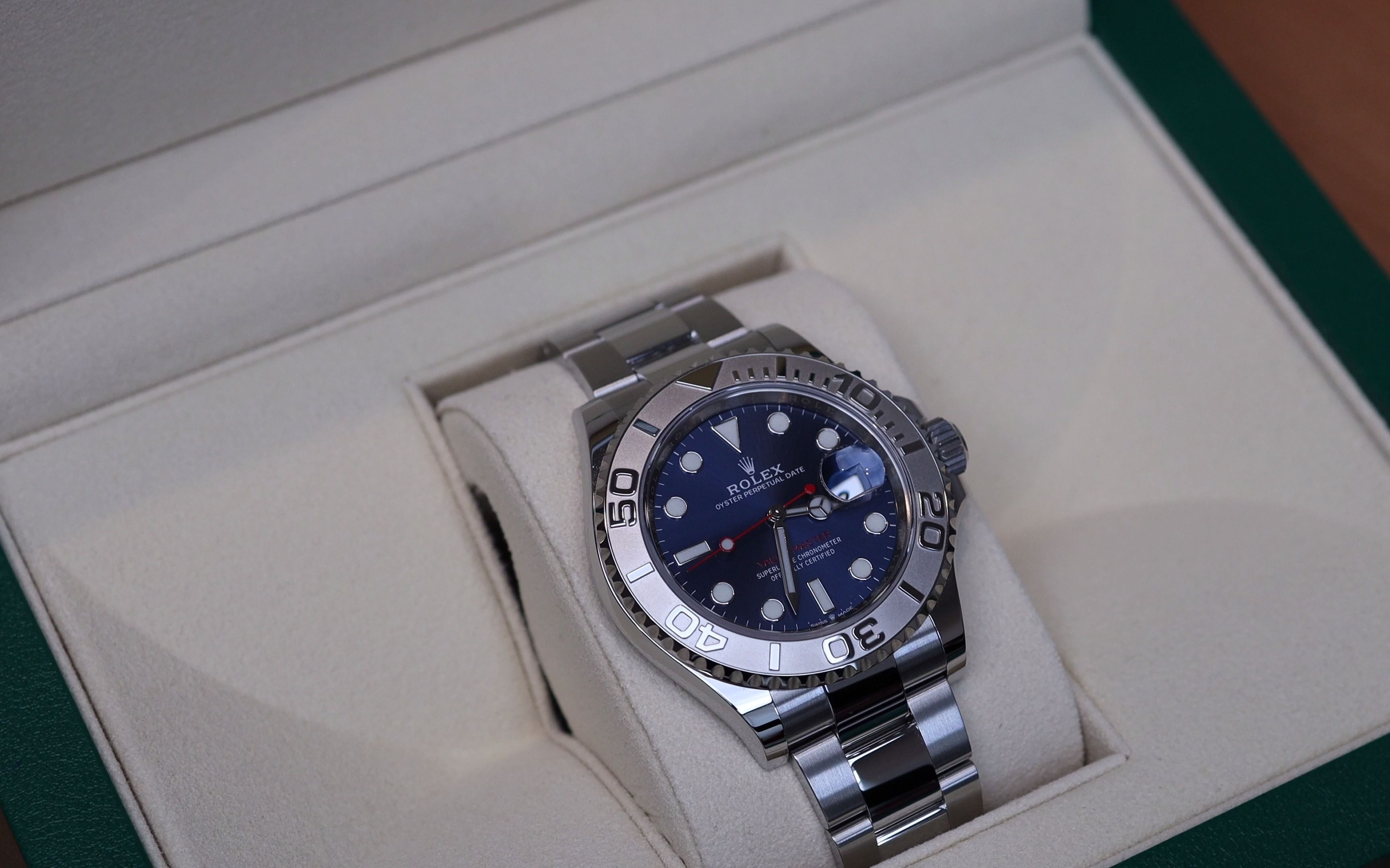 开箱 劳力士 rolex yacht master 蓝游艇 126622