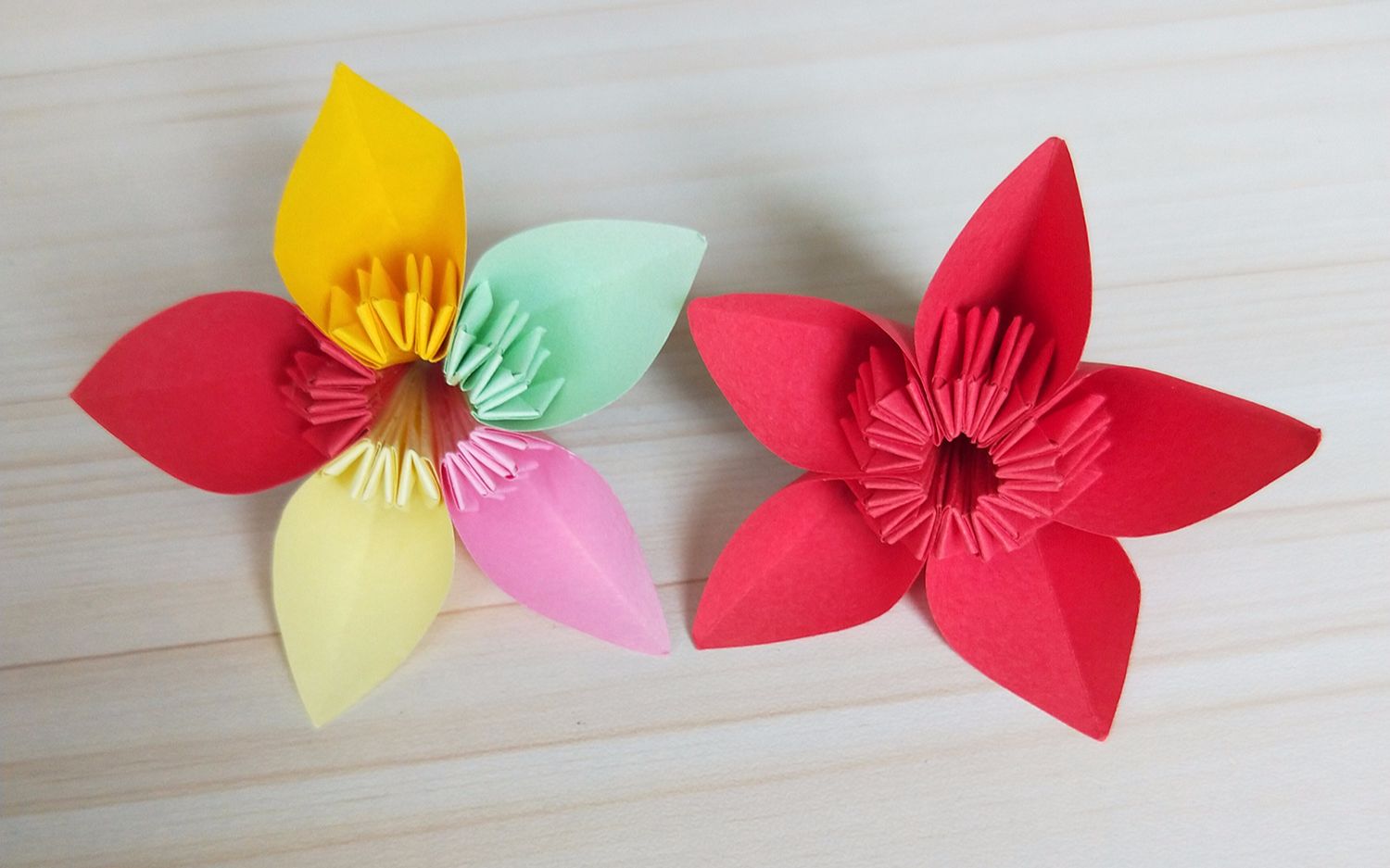 折纸简单的花朵5花瓣图片