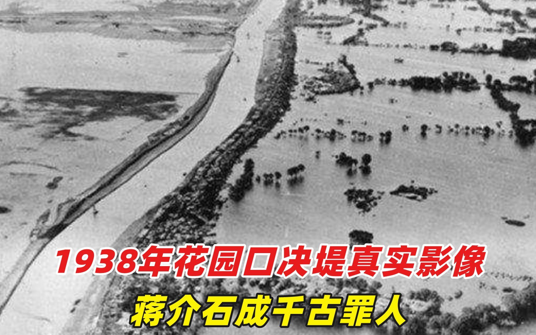 1938年花园口决堤真实影像,80万百姓被淹死,蒋介石成千古罪人!哔哩哔哩bilibili