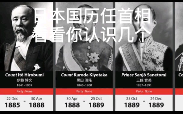 [图]从伊藤博文 田中角荣到安倍晋三 日本国首相你认识几个