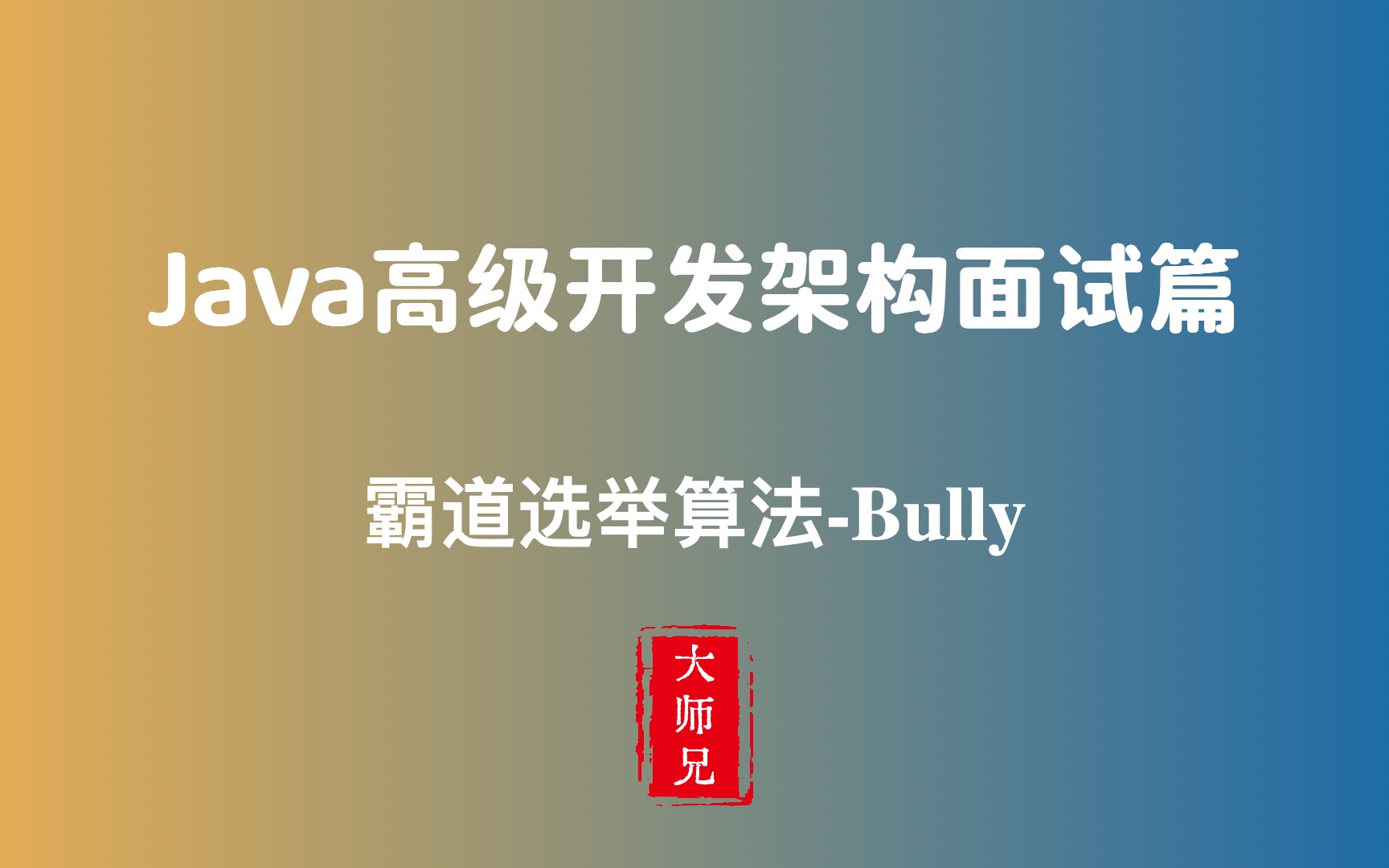 07霸道选举算法Bully哔哩哔哩bilibili