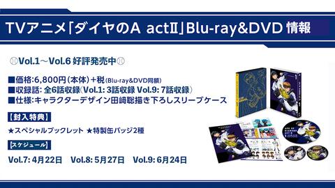 ダイヤのA actⅡ】Blu-ray＆DVD アニメイト全巻連動購入特典