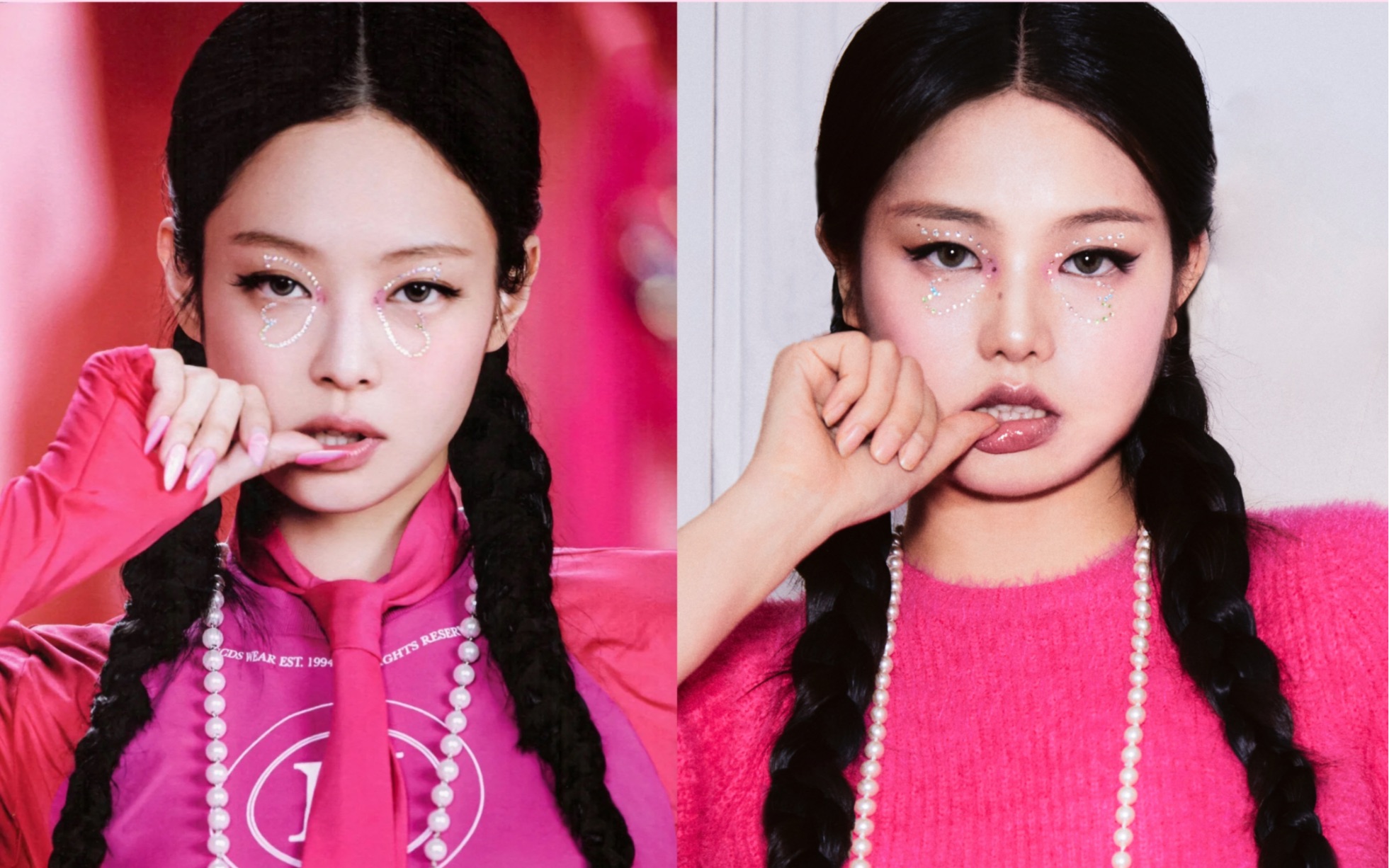 jennie蝴蝶贴钻妆容挑战!化上就是芭比本芭了