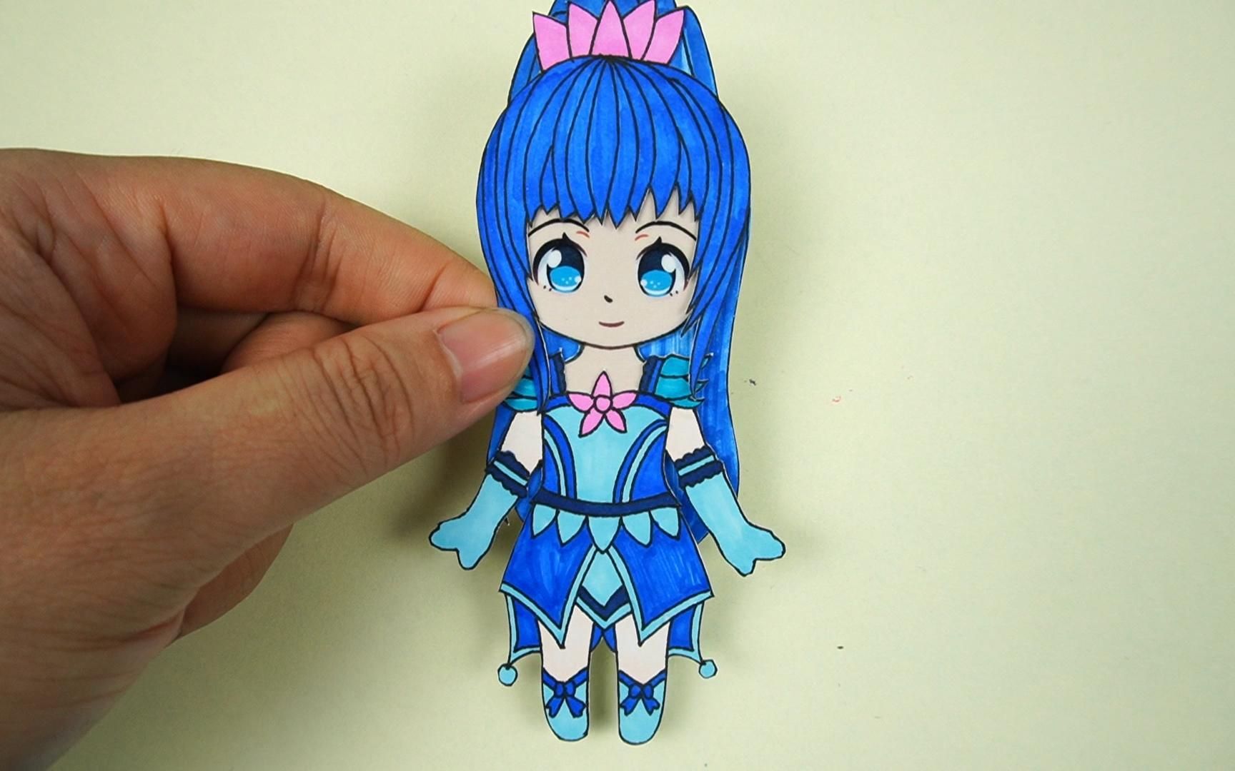 精灵梦叶罗丽手工手绘,陈思思战士纸娃娃