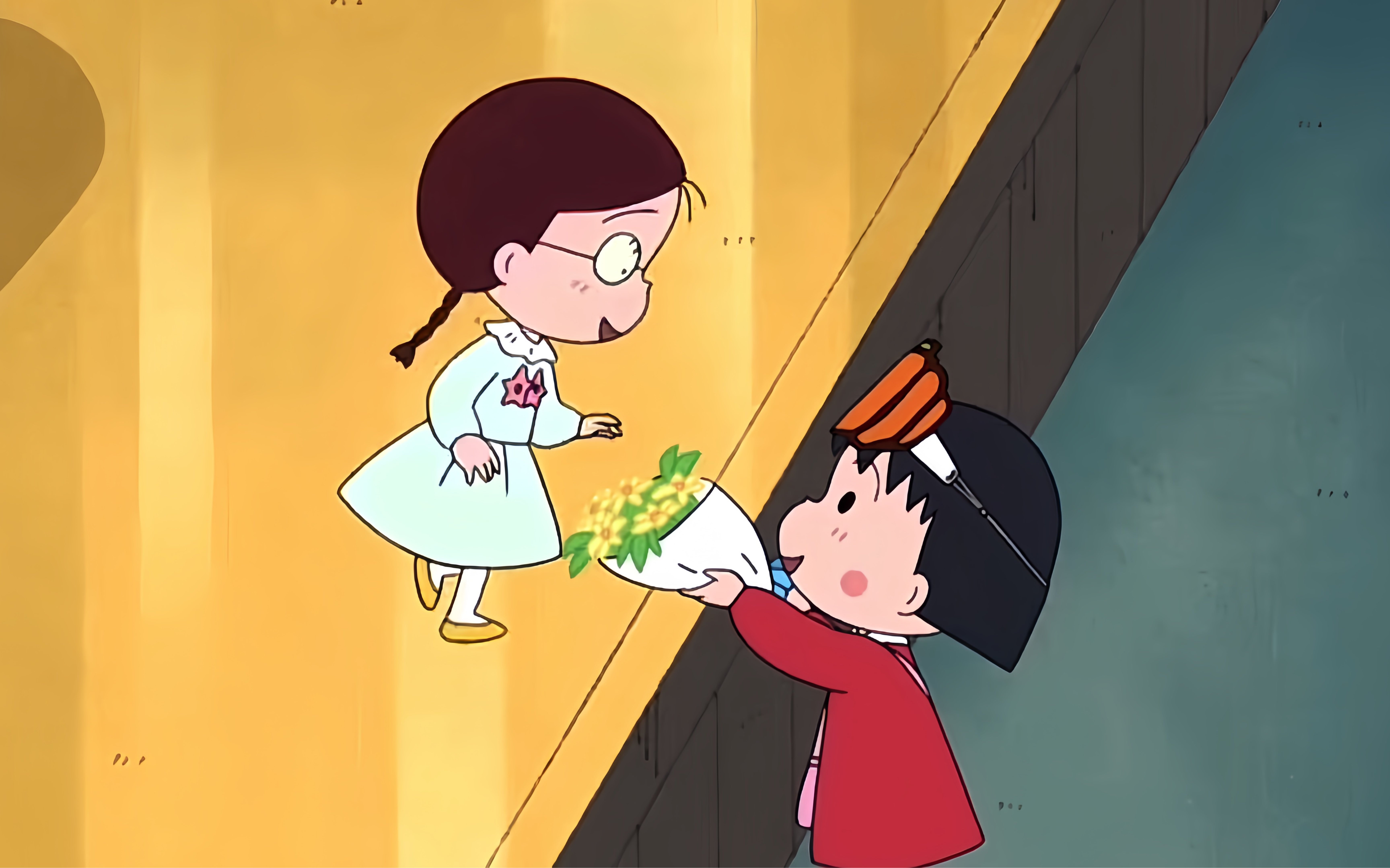 小丸子去小玉的钢琴演奏会给小玉捧场!