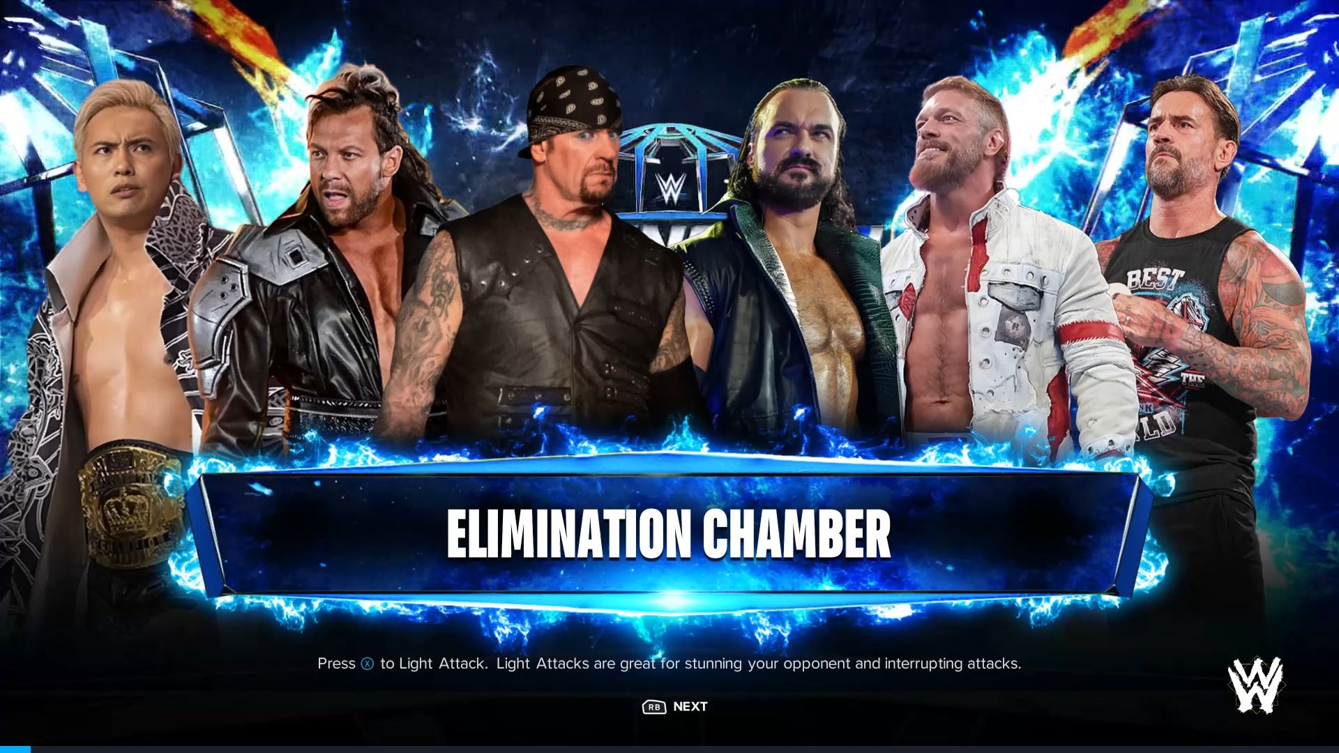wwe2k24 世纪决战 冈田和睦 vs 肯尼奥米茄 vs 送葬者 vs 德鲁