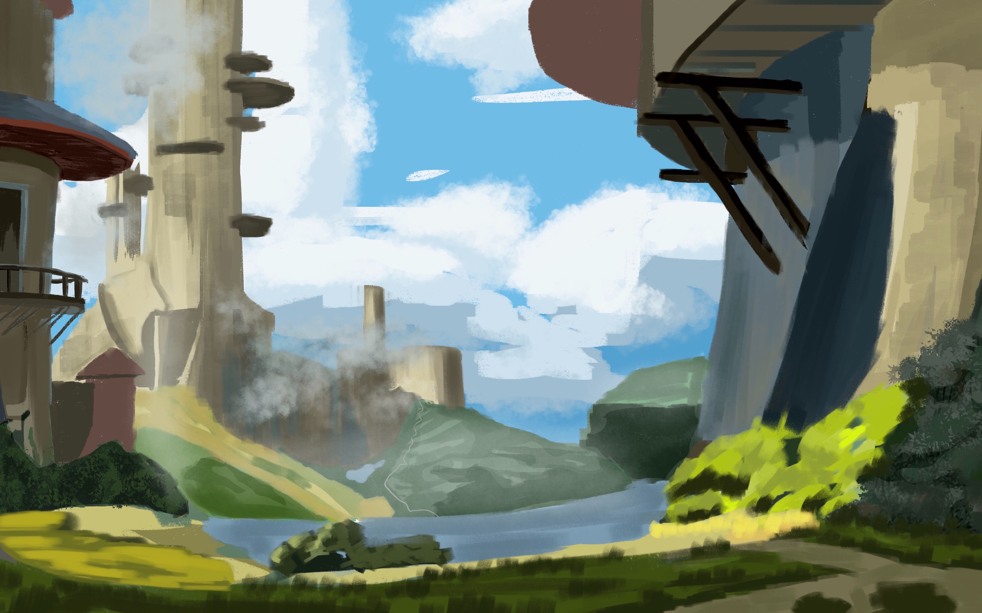 【procreate绘画】场景速涂