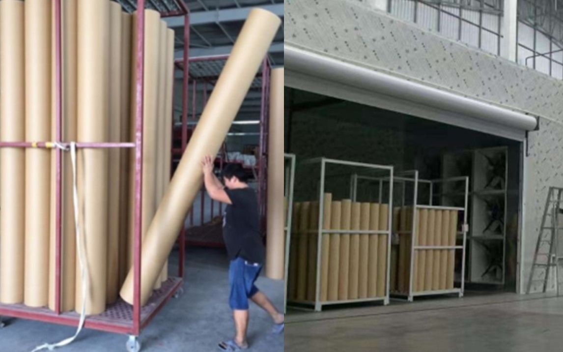 悬挂式纸管烘干机即将发货!4.5x4.5x5米的烘房,每套烘房装900张纸管!