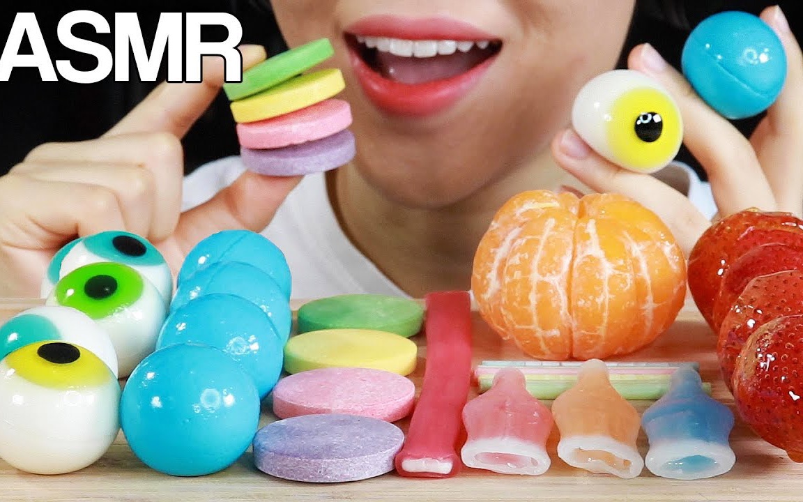 minee吃播地球眼球夹心软糖耐嚼糖果汽水糖果橘子冰糖草莓