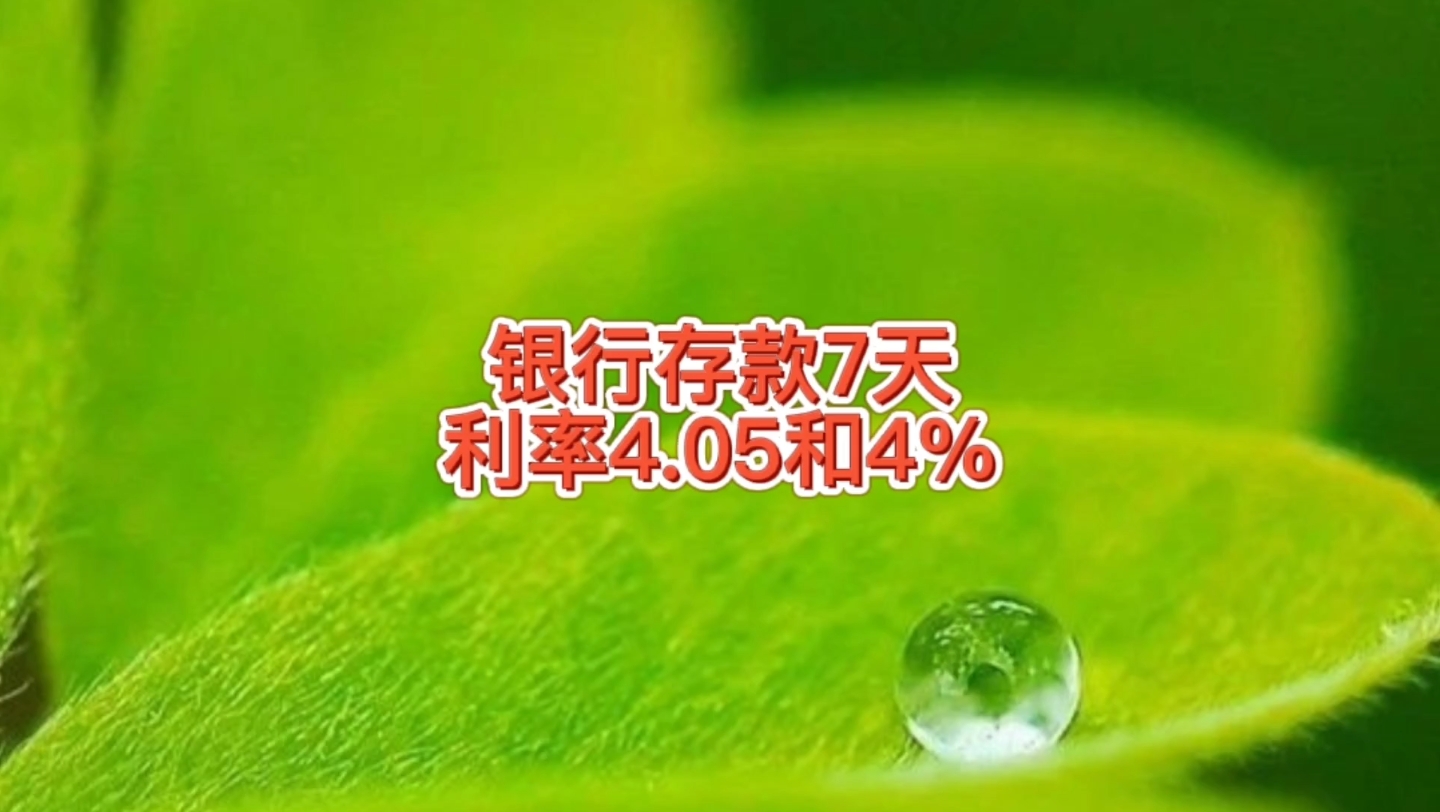 银行存款七天年化利率4.05和4%,为啥一个期限两个收益,啥区别哔哩哔哩bilibili