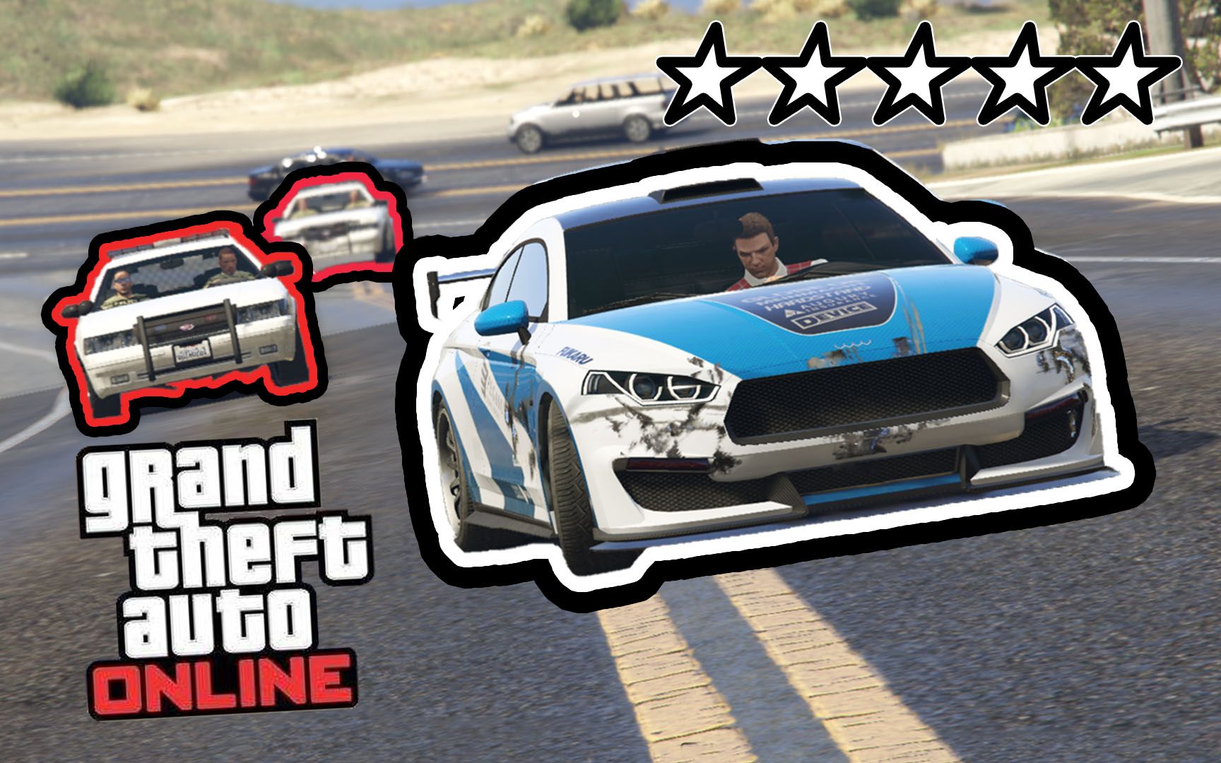 gta5多人爆笑联机15人同时招惹警星上演最高通缉