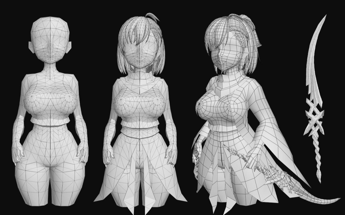 3dmax二次元人物建模,3dmax人物建模 【3dmax人物建模】box开始制作"冲田总司"二次元动漫角色模型