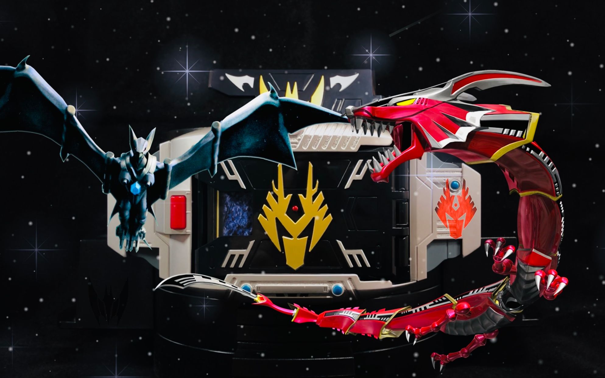 假面骑士龙骑&夜骑 — 简易版 v带扣   龙&夜卡片套匣