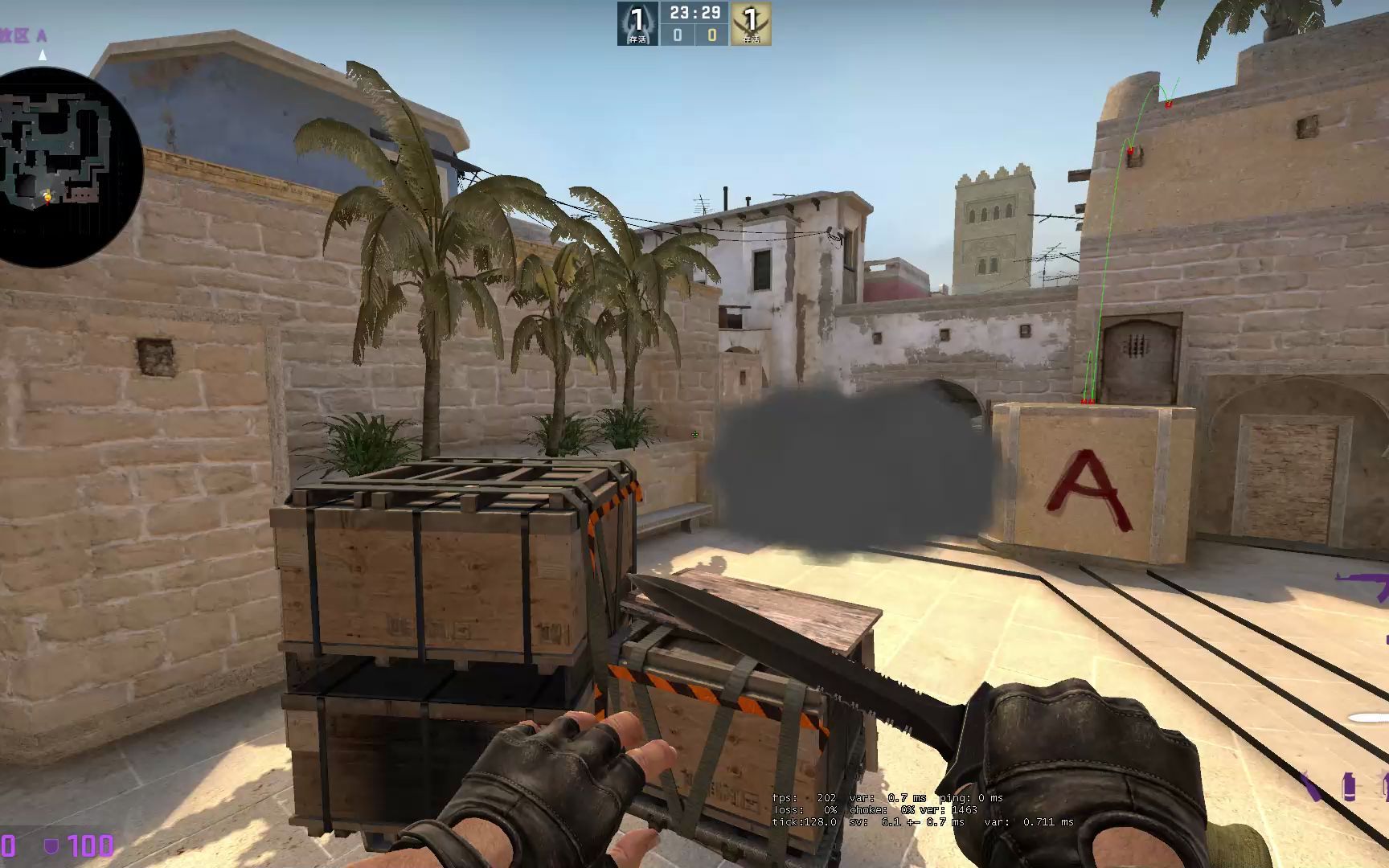 沙漠迷城mirage a1单人封三个点位烟_csgo