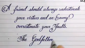 手写意大利体 花体英文字 练字打卡 哔哩哔哩 Bilibili