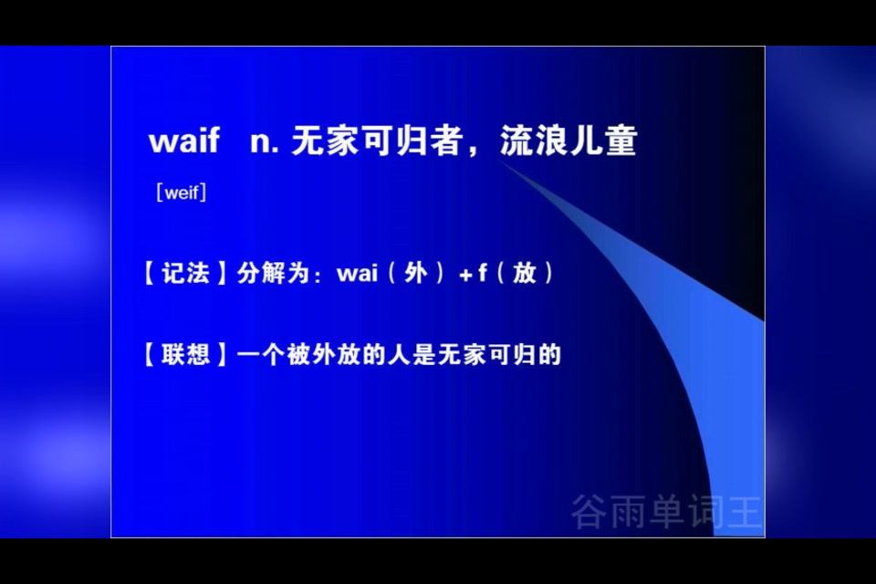 单词记忆法字母编码法252个常用英语词根图解单词 记忆法waif哔哩哔哩bilibili