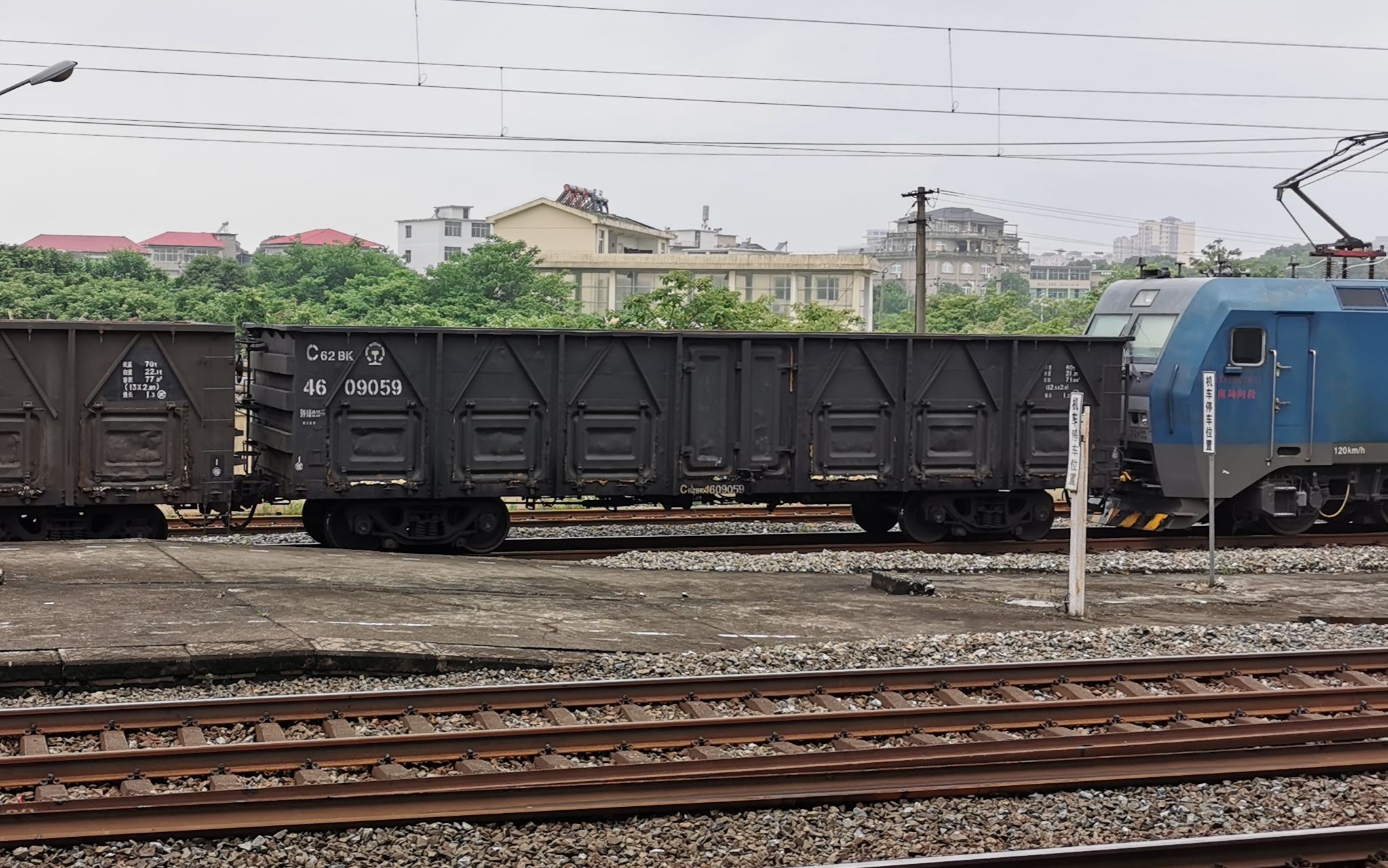 【铁龙过弯】德安-马回岭区间某铁路桥拍车,敞车大列上行去九江方向