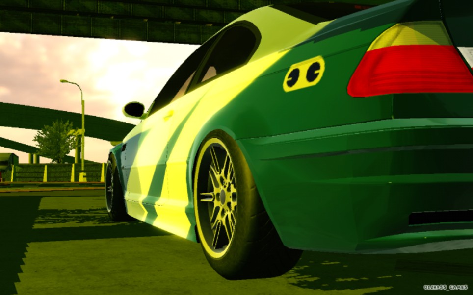 【car parking】nfs9 bmw m3 gtr 蓝白条纹涂装展示
