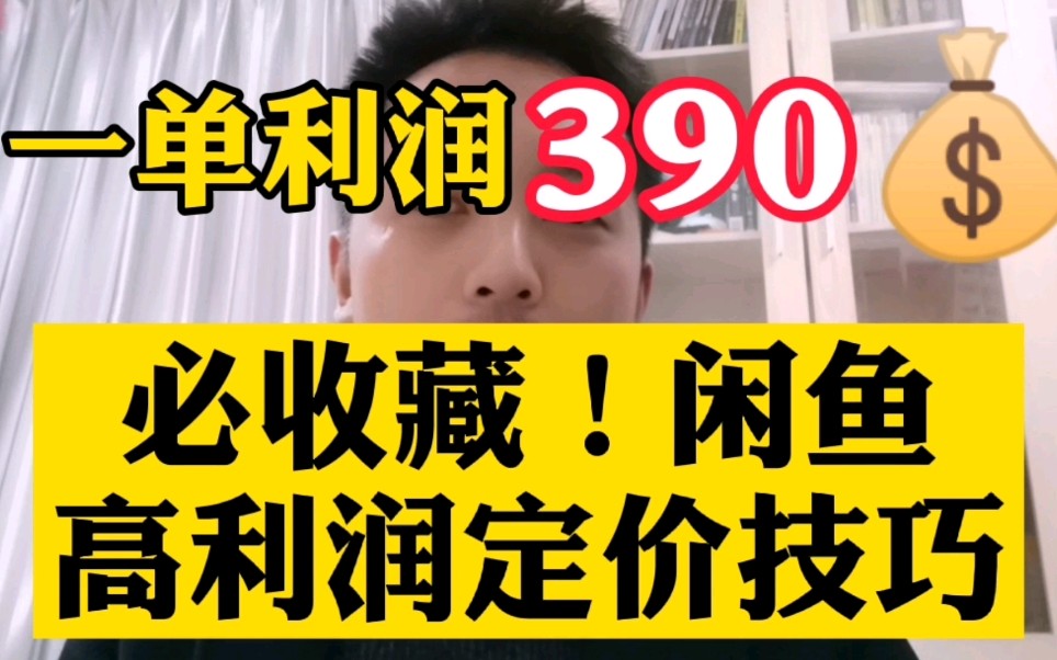 闲鱼一单利润390高利润定价技巧哔哩哔哩bilibili