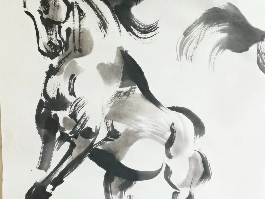 跃马.写意画马