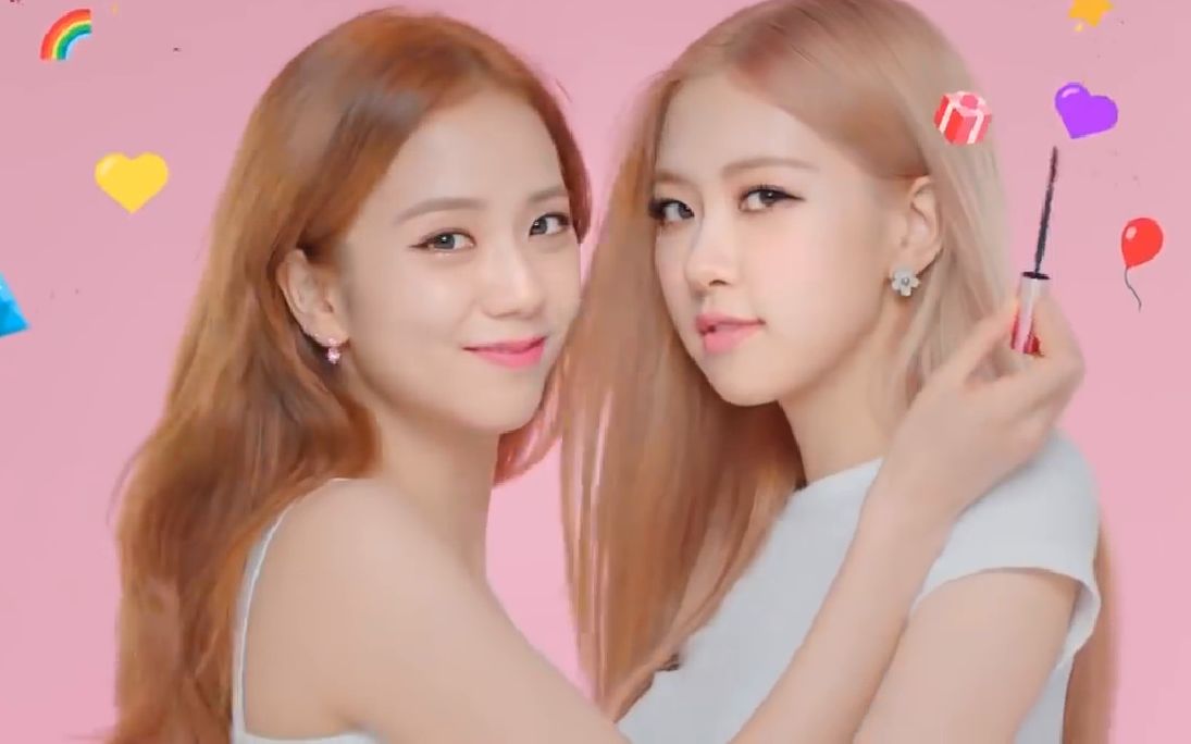 blackpinkjisoo和rose4个最新的kissme广告