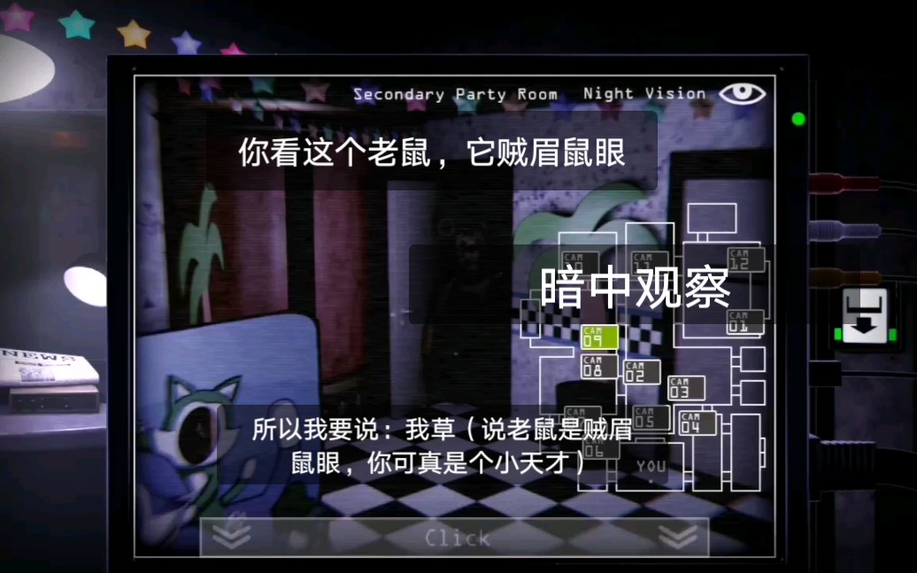 坎迪的五夜后宫第五夜贼眉鼠眼的老鼠