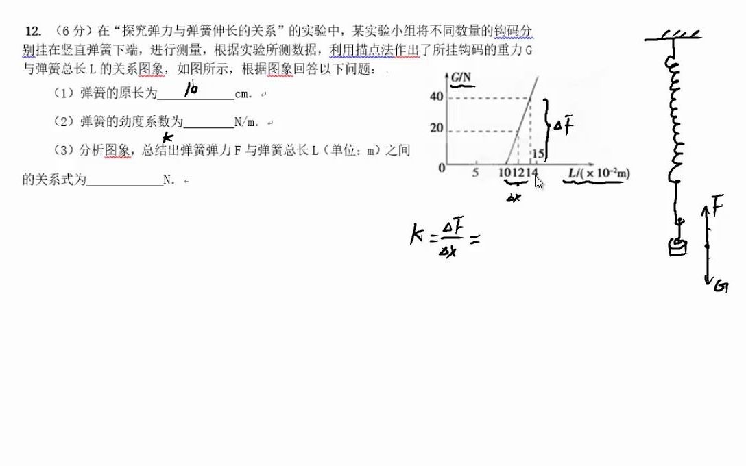 物理实验 胡克定律哔哩哔哩bilibili