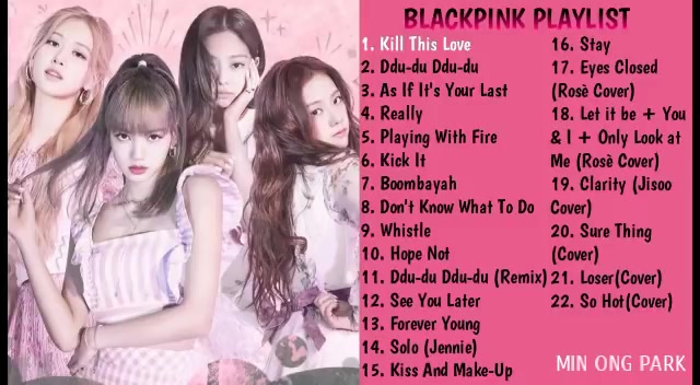 [图]BLACK PINK in your area截止到2020年的歌曲合集+翻唱