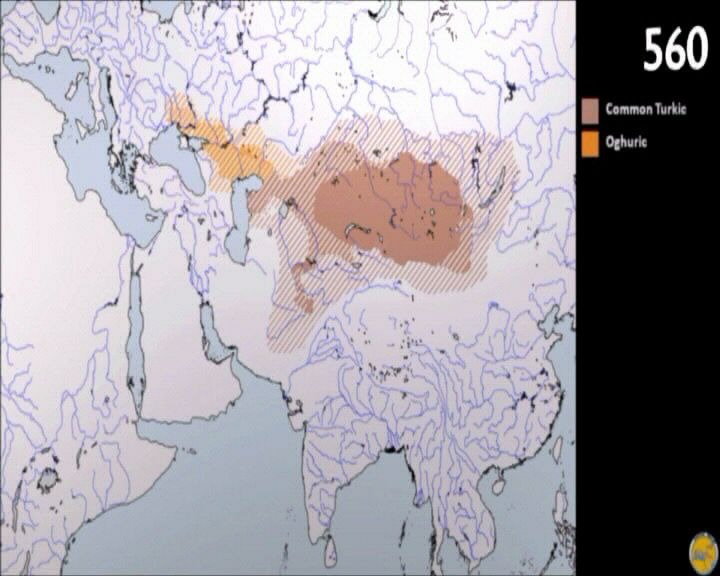 [图]【历史地图】 突厥语族的疆域历史变化图