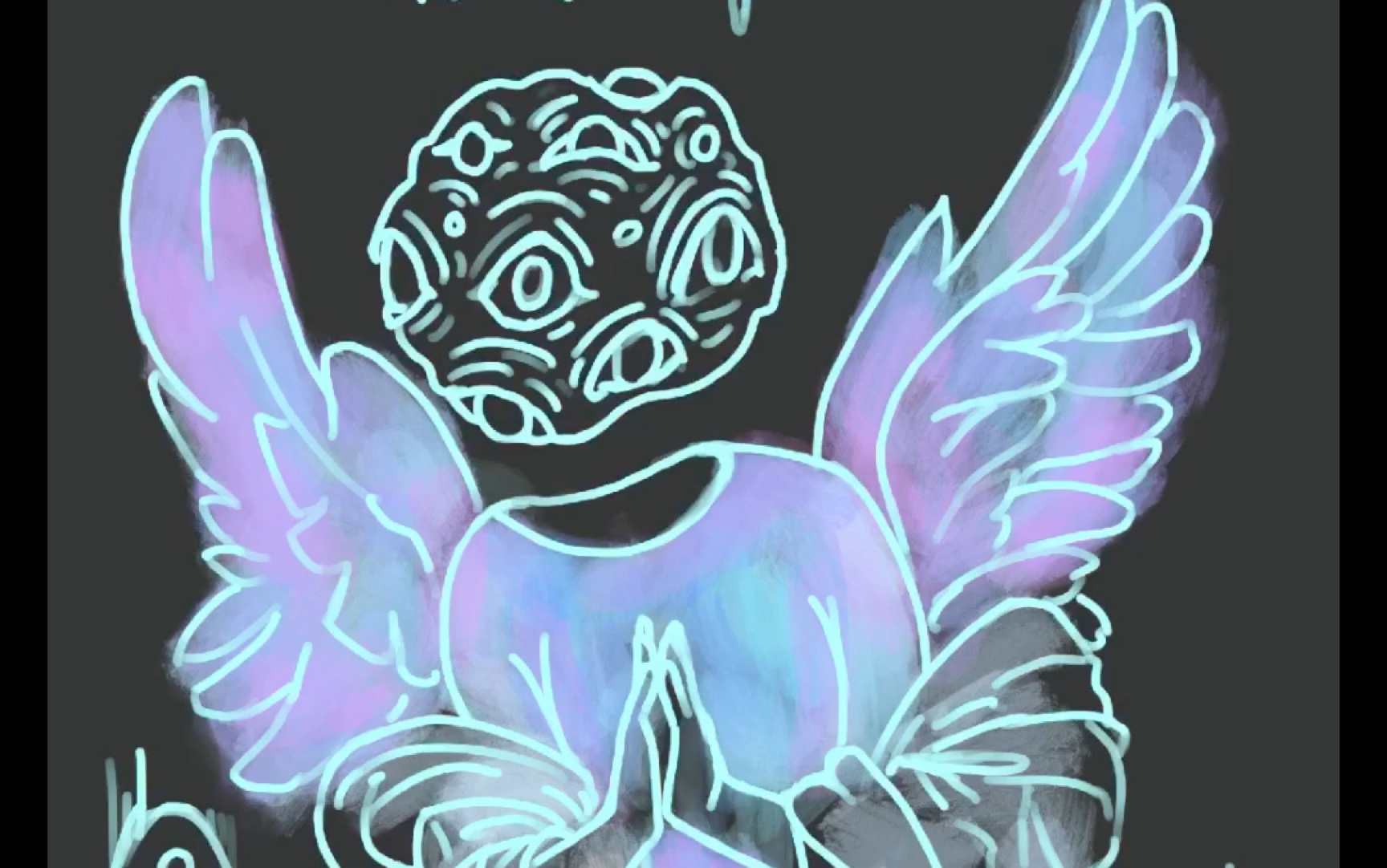 听说天使丑陋,为了正义,为了吓跑恶魔.