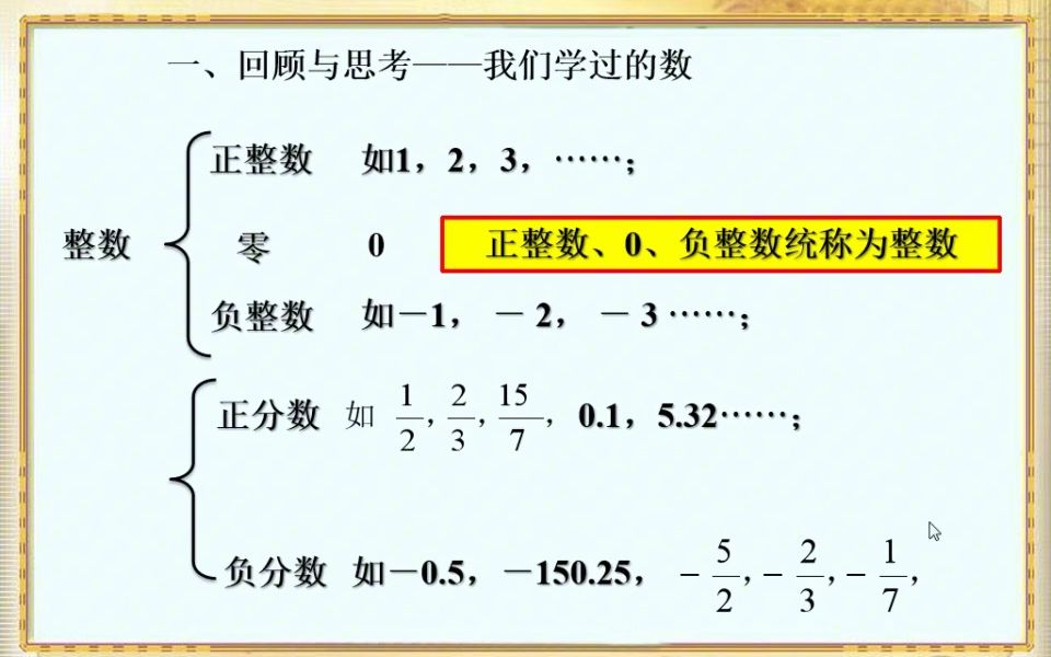 初一数学A 01第一章 有理数102有理数哔哩哔哩bilibili