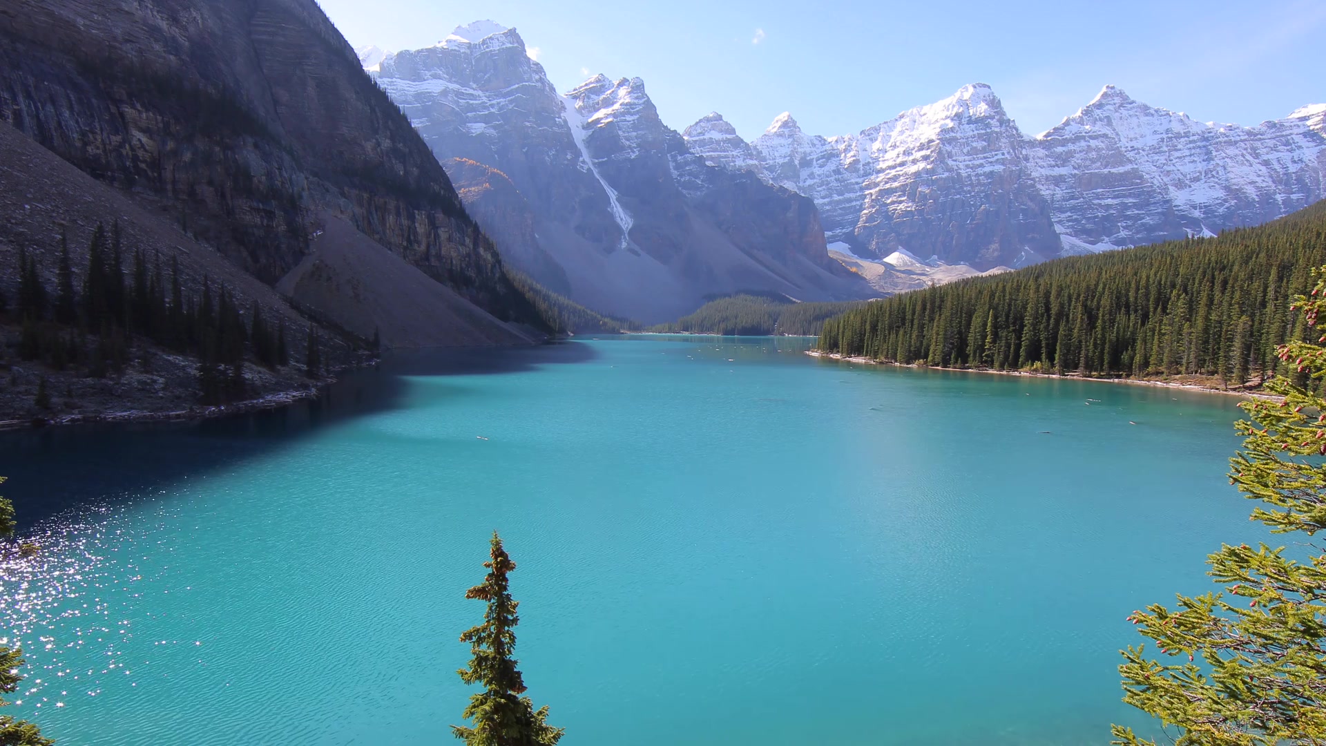 【最美湖泊】 1小时平静轻松湖泊(梦莲湖moraine lake)