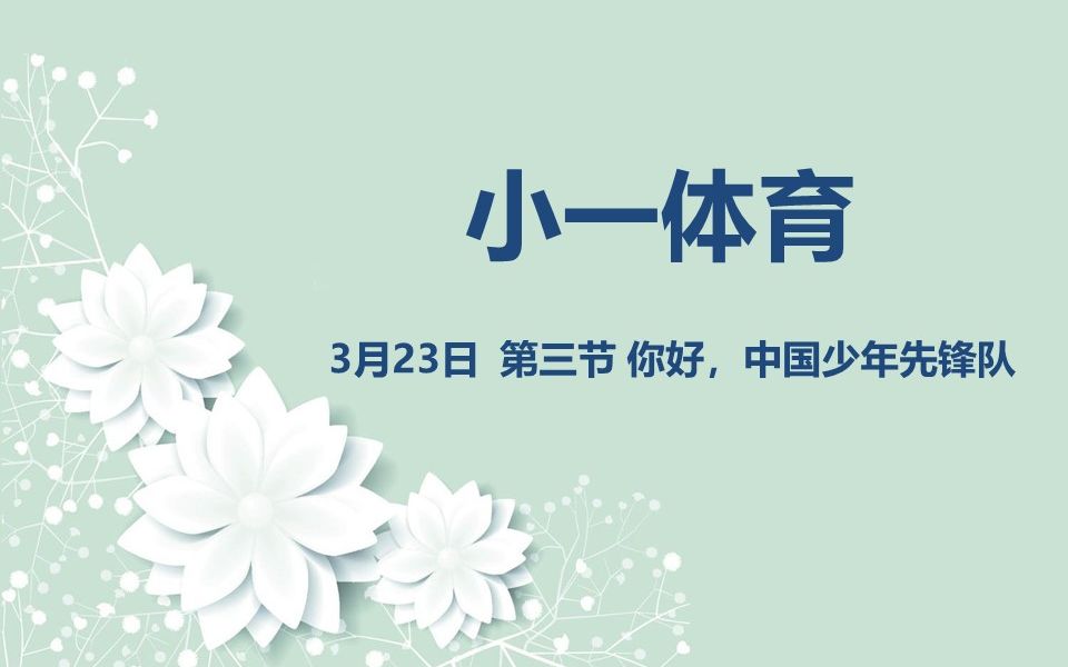 小一体育0323第三节 你好,少年先锋队哔哩哔哩bilibili