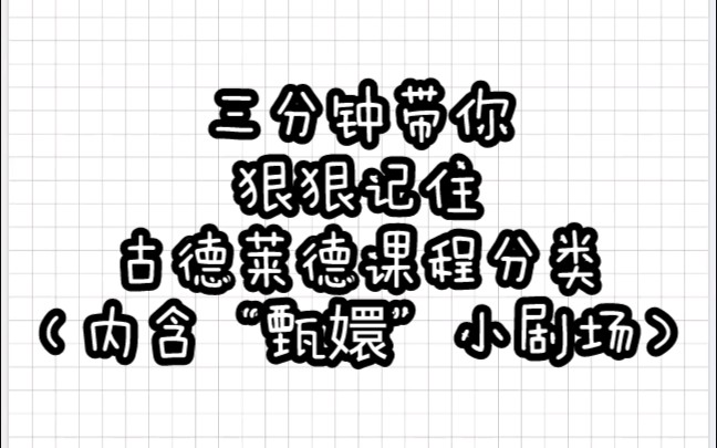 【教育学带背乱序版】三分钟理解性记忆古德莱德课程分类哔哩哔哩bilibili